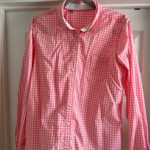 Pink plaid Button down